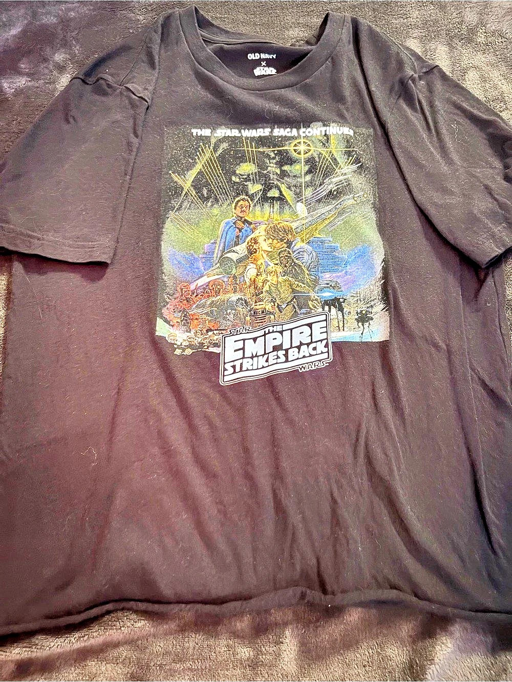 Old Navy x Star Wars The Empire Strikes Back Graphic Tee in Black Size
